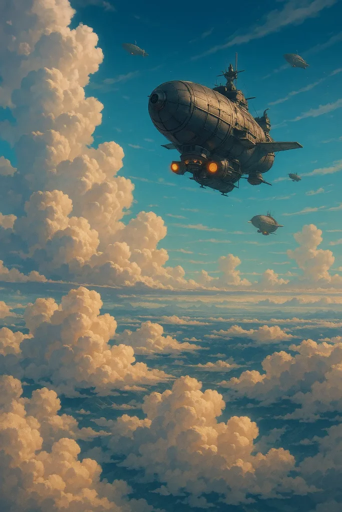 30 ChatGPT Prompts for Beautiful Anime Landscapes Airships Among Clouds