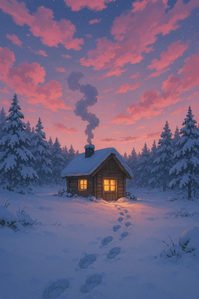 30 ChatGPT Prompts for Beautiful Anime Landscapes Snow Cabin Evening