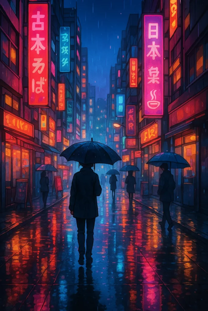 30 ChatGPT Prompts for Beautiful Anime Landscapes Vibrant Rainy City at Twilight
