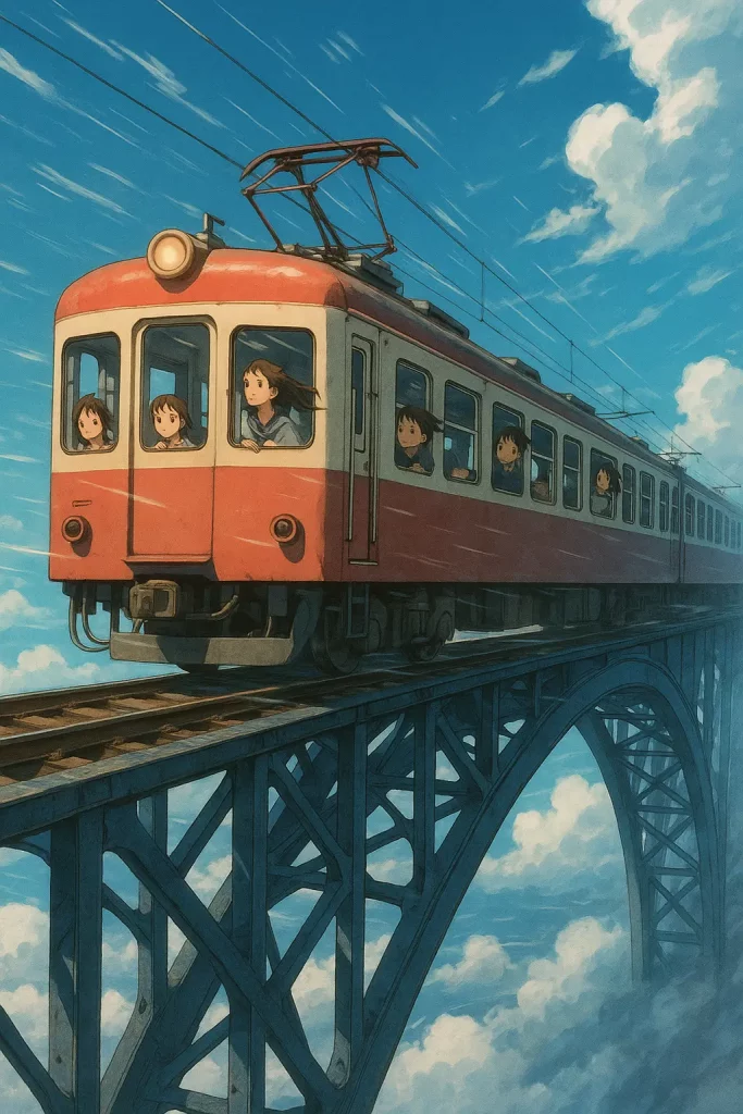 30 ChatGPT Prompts for Beautiful Anime Landscapes Train Crossing Mountain Bridge