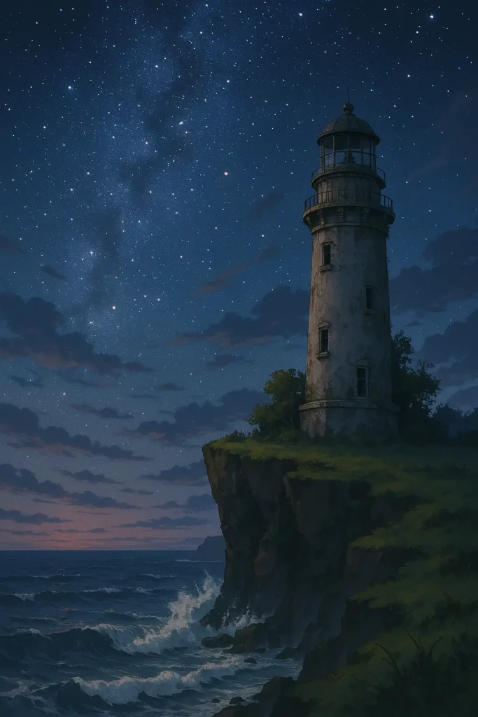 30 ChatGPT Prompts for Beautiful Anime Landscapes Abandoned Seaside Lighthouse