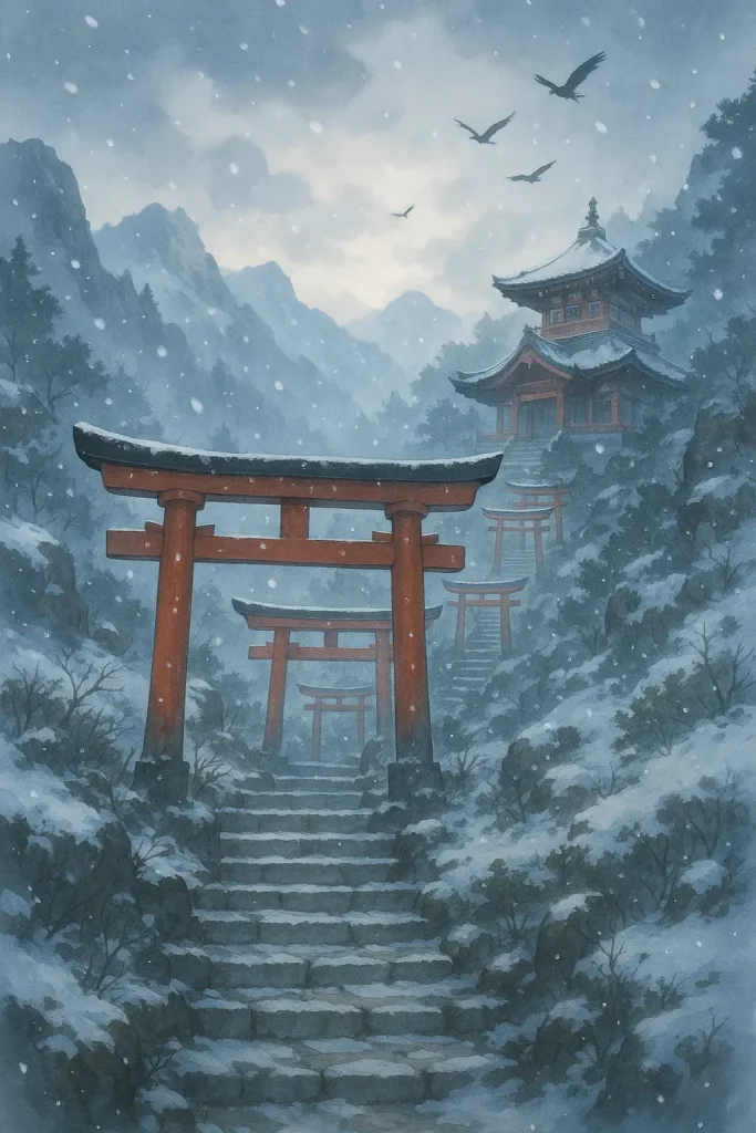 30 ChatGPT Prompts for Beautiful Anime Landscapes Snowy Mountain Temple