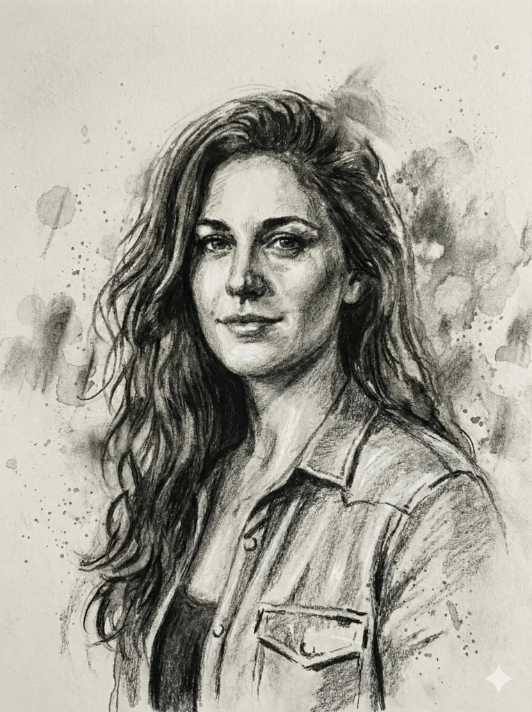 How to Turn Your Photo Into a Painting Using Gemini Create a charcoal style portrait with strong contrast, rough shading, and natural smudges. Highlight contours of the face and hair while preserving accurate proportions. Add subtle grain from textured sketch paper.