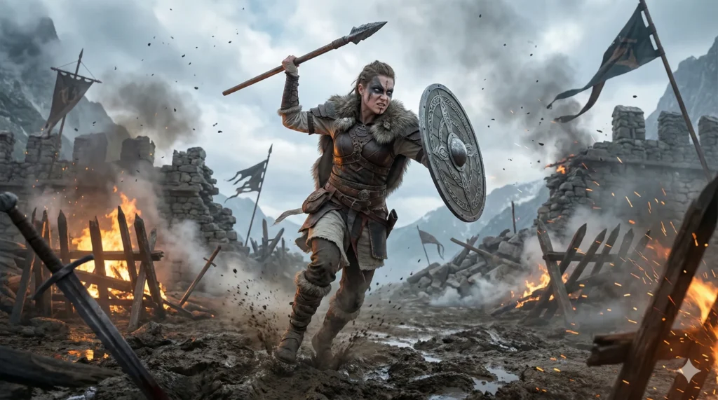 How to Create Consistent Characters Using Gemini Nano Banana Pro Create an action filled war scene featuring the same character shown in the reference image. Keep all core design elements consistent.