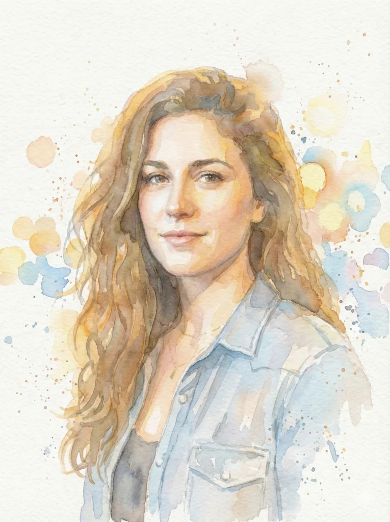 How to Turn Your Photo Into a Painting Using Gemini Create a watercolor version of this portrait with soft washes of paint, light bleeding edges, and pastel tones. Keep facial features recognizable while adding delicate splashes and a light paper texture.