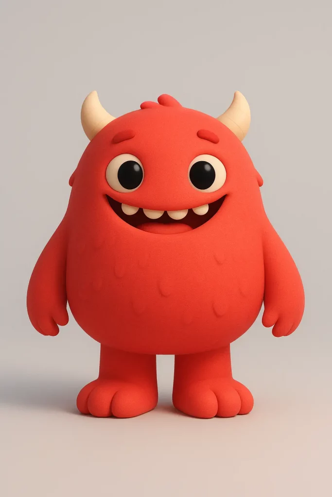 How to Create Cute Monsters Using ChatGPT Cute Red Monster