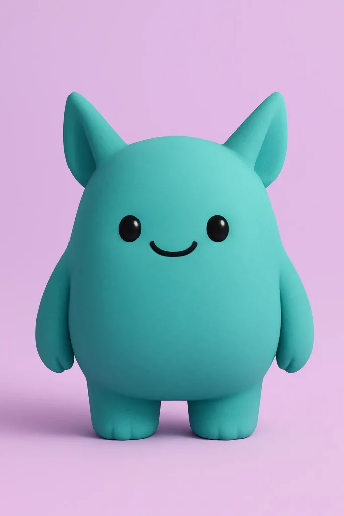 How to Create Cute Monsters Using ChatGPT Teal Cartoon Monster
