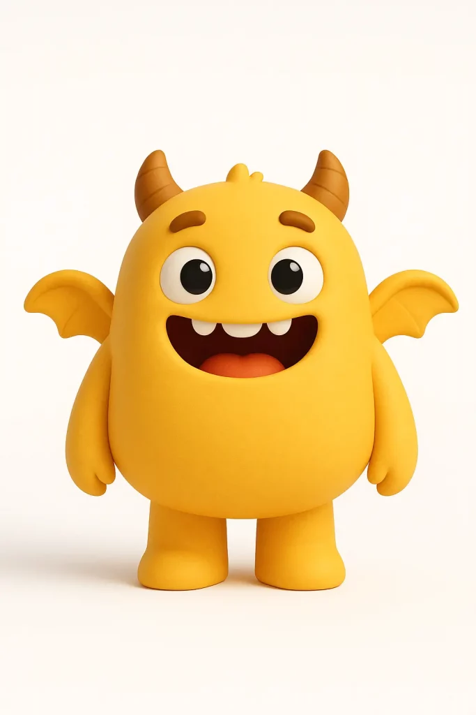 How to Create Cute Monsters Using ChatGPT Cheerful Yellow Monster
