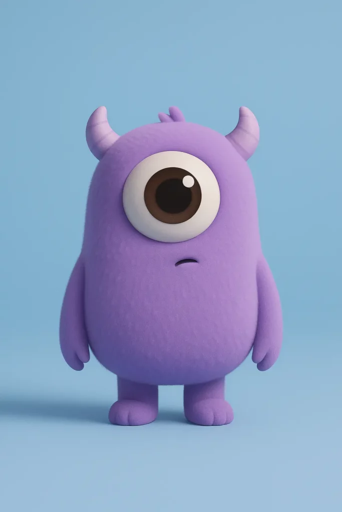 How to Create Cute Monsters Using ChatGPT Cute Purple Monster