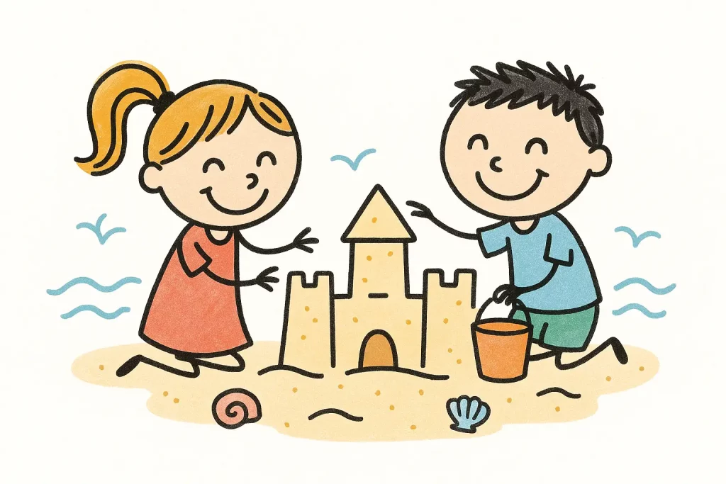How to Create Cute Children Illustrations Using ChatGPT Sandcastle Builders