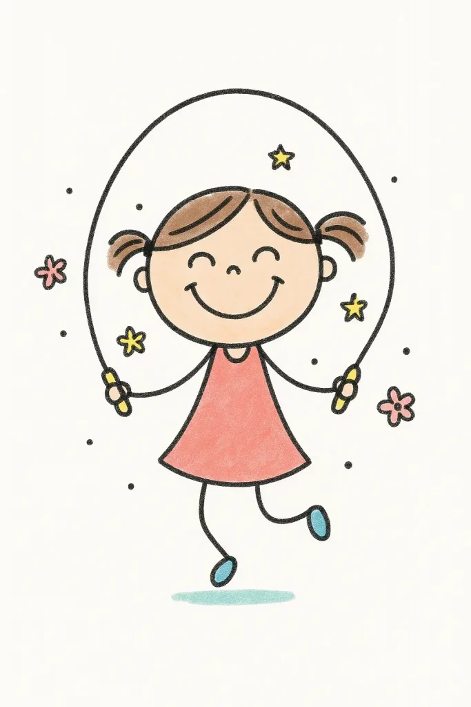 How to Create Cute Children Illustrations Using ChatGPT Jump Rope Fun