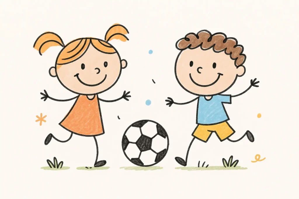 How to Create Cute Children Illustrations Using ChatGPT Football Fun