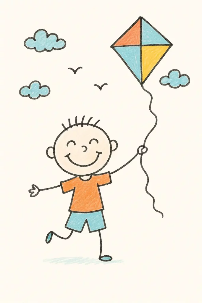 How to Create Cute Children Illustrations Using ChatGPT Kite Flying