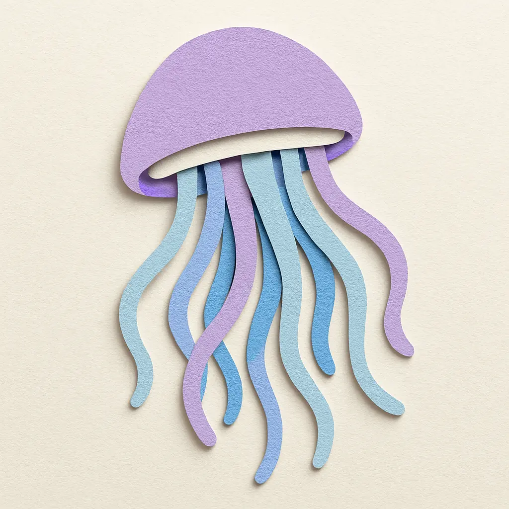 How to Create Paper Craft Illustrations Using ChatGPT Jellyfish with Tentacles