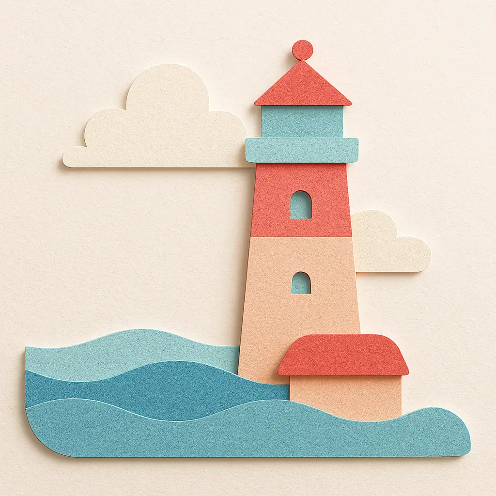 How to Create Paper Craft Illustrations Using ChatGPT Lighthouse by Waves