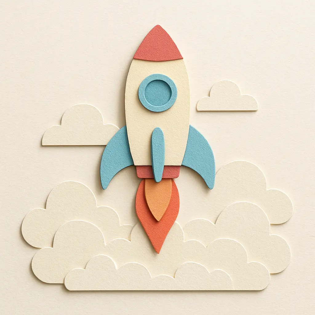 How to Create Paper Craft Illustrations Using ChatGPT Space Rocket Launch