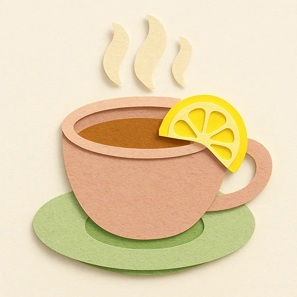 How to Create Paper Craft Illustrations Using ChatGPT Tea Cup with Lemon