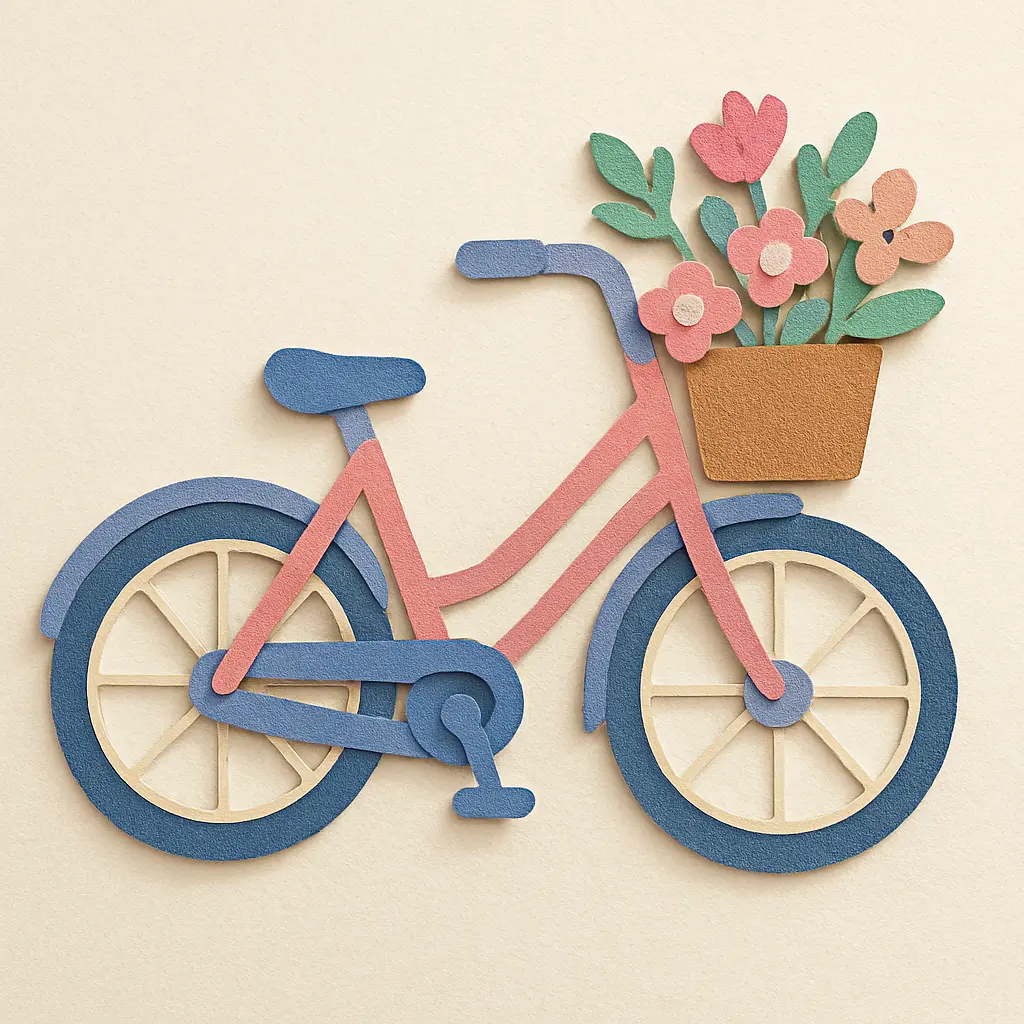 How to Create Paper Craft Illustrations Using ChatGPT Vintage Bicycle