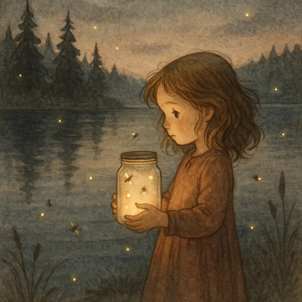 How to Create Story Book Illustrations Using ChatGPT Fireflies by the Lake