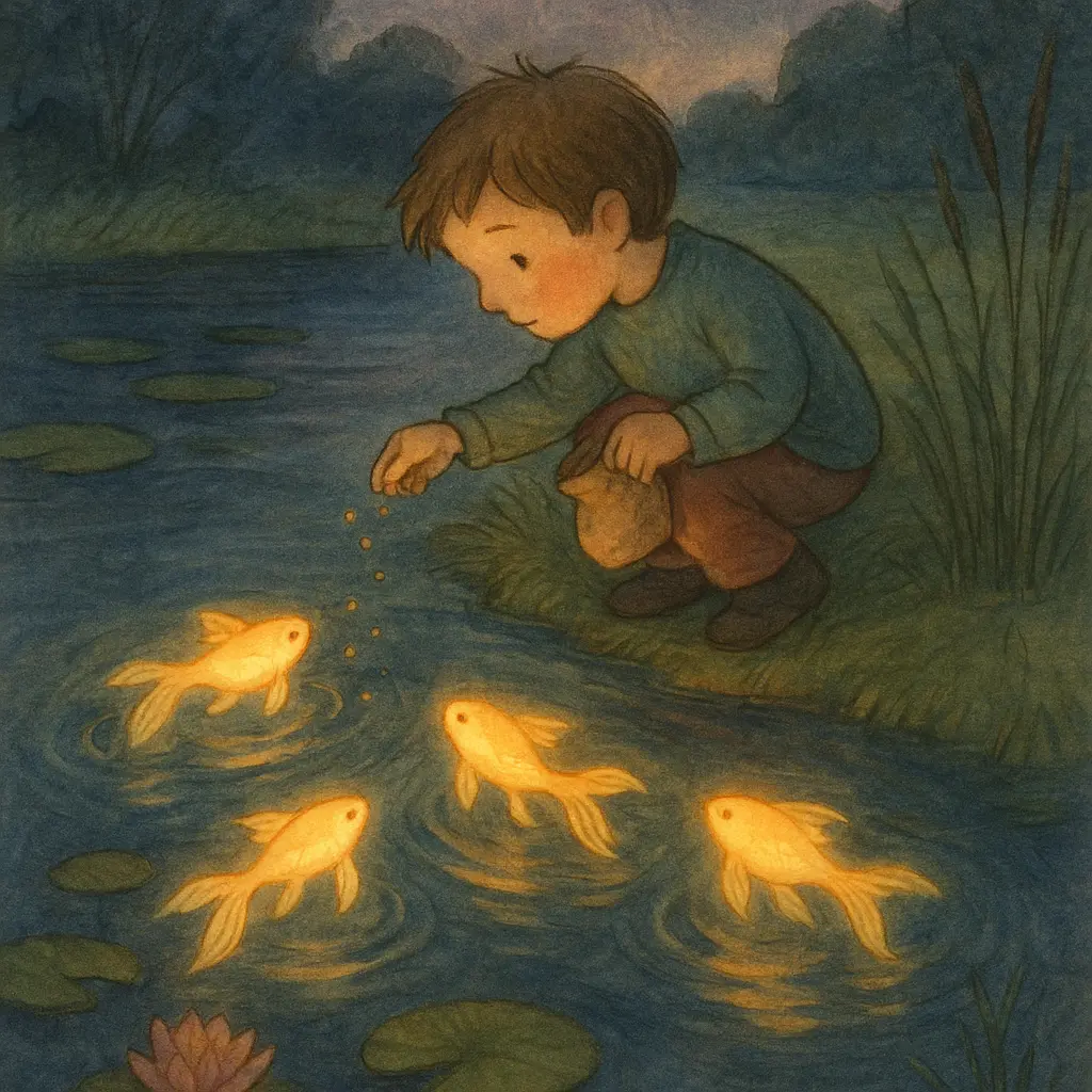 How to Create Story Book Illustrations Using ChatGPT Feeding Glowing Fish