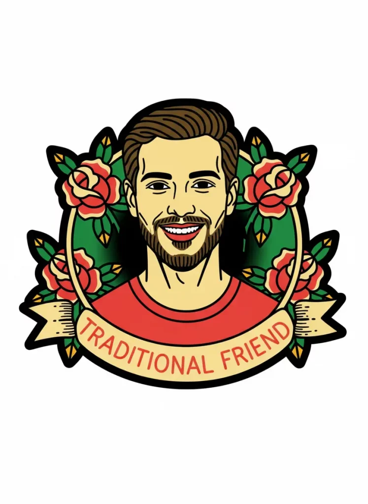 How to Turn Your Photo into Stickers Using Gemini American Traditional Tattoo Style