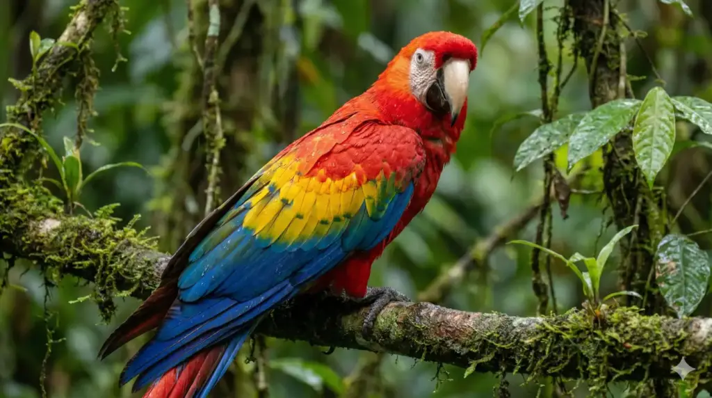 21 Gemini Nano Banana Pro Prompts for Stunning Wildlife Photos Scarlet Macaw in Rainforest