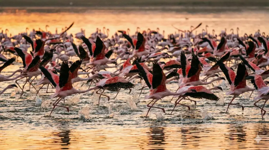 21 Gemini Nano Banana Pro Prompts for Stunning Wildlife Photos Flamingos Taking Off