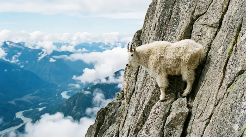 21 Gemini Nano Banana Pro Prompts for Stunning Wildlife Photos Mountain Goat on Cliff