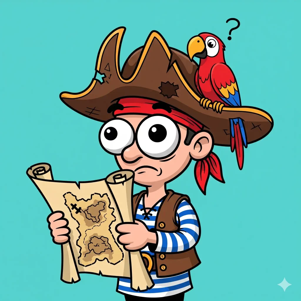 How to Create Quirky Cartoon Characters Using Gemini Map-Reading Pirate