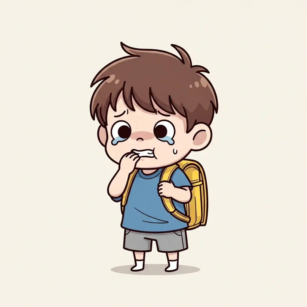 Nervous School Boy