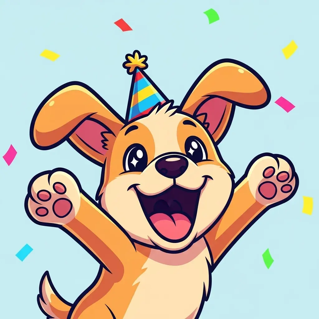 Excited Party Dog