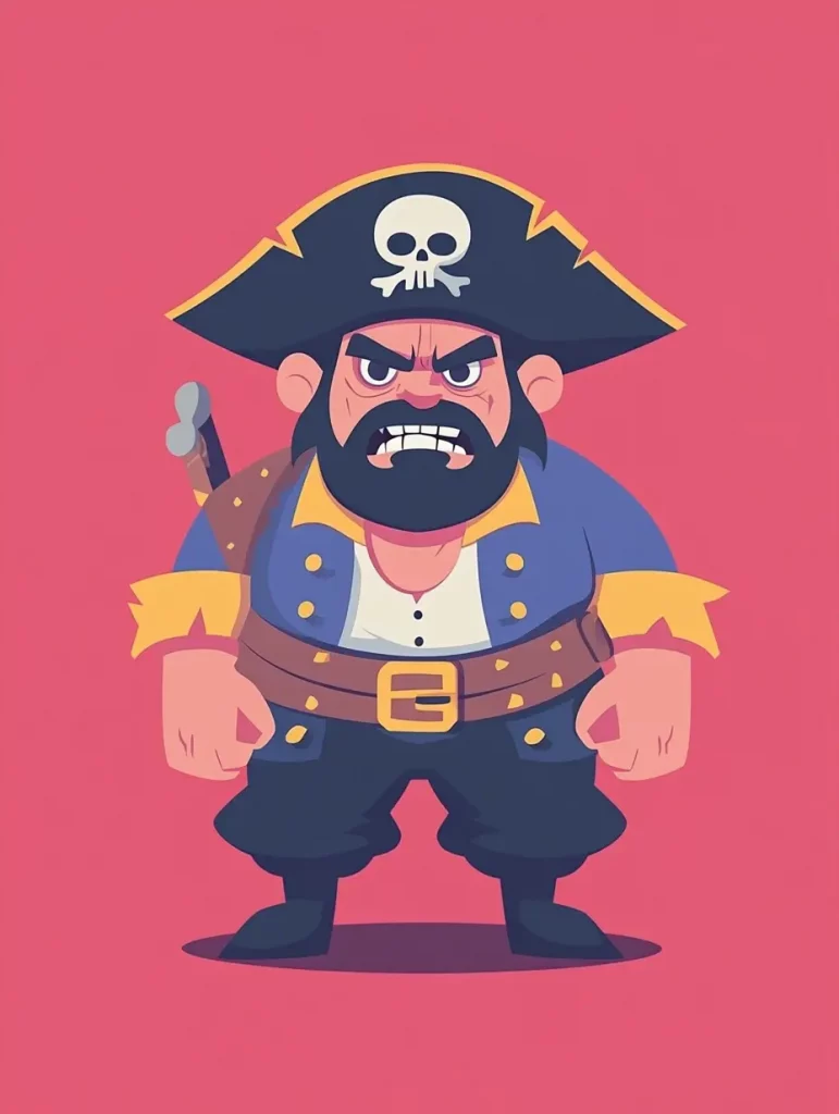22 Midjourney Prompts for Angry Cartoon Characters Angry Pirate