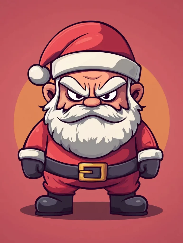 22 Midjourney Prompts for Angry Cartoon Characters Angry Santa Claus