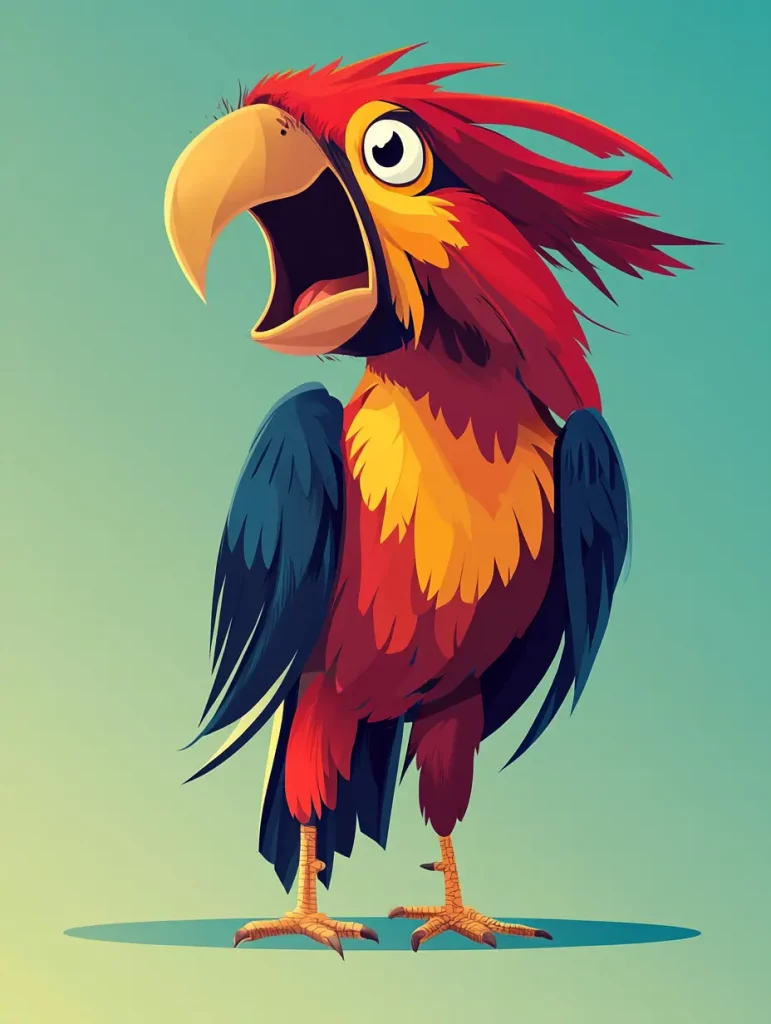 22 Midjourney Prompts for Angry Cartoon Characters Angry Parrot
