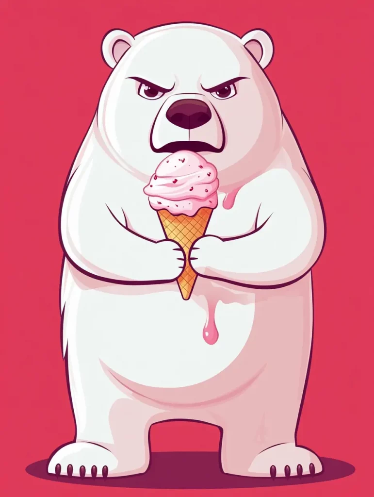 22 Midjourney Prompts for Angry Cartoon Characters Angry Polar Bear