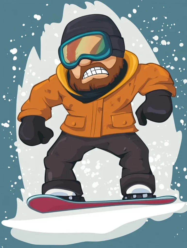 22 Midjourney Prompts for Angry Cartoon Characters Angry Snowboarder